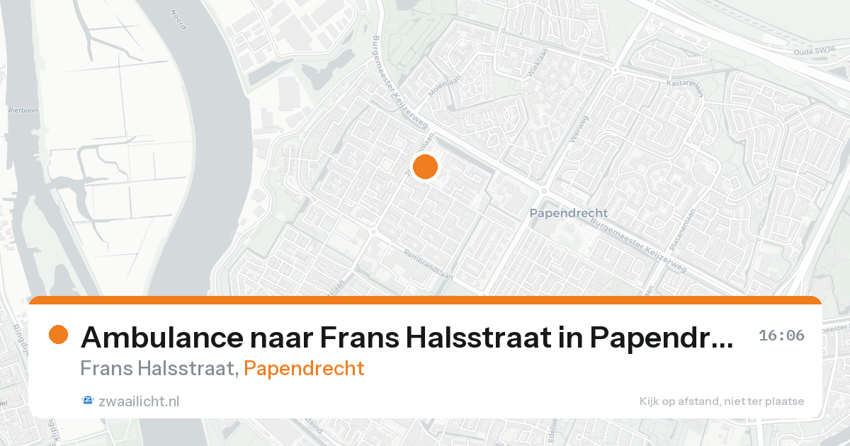 Ambulance naar Frans Halsstraat in Papendrecht — 17 aug 2026