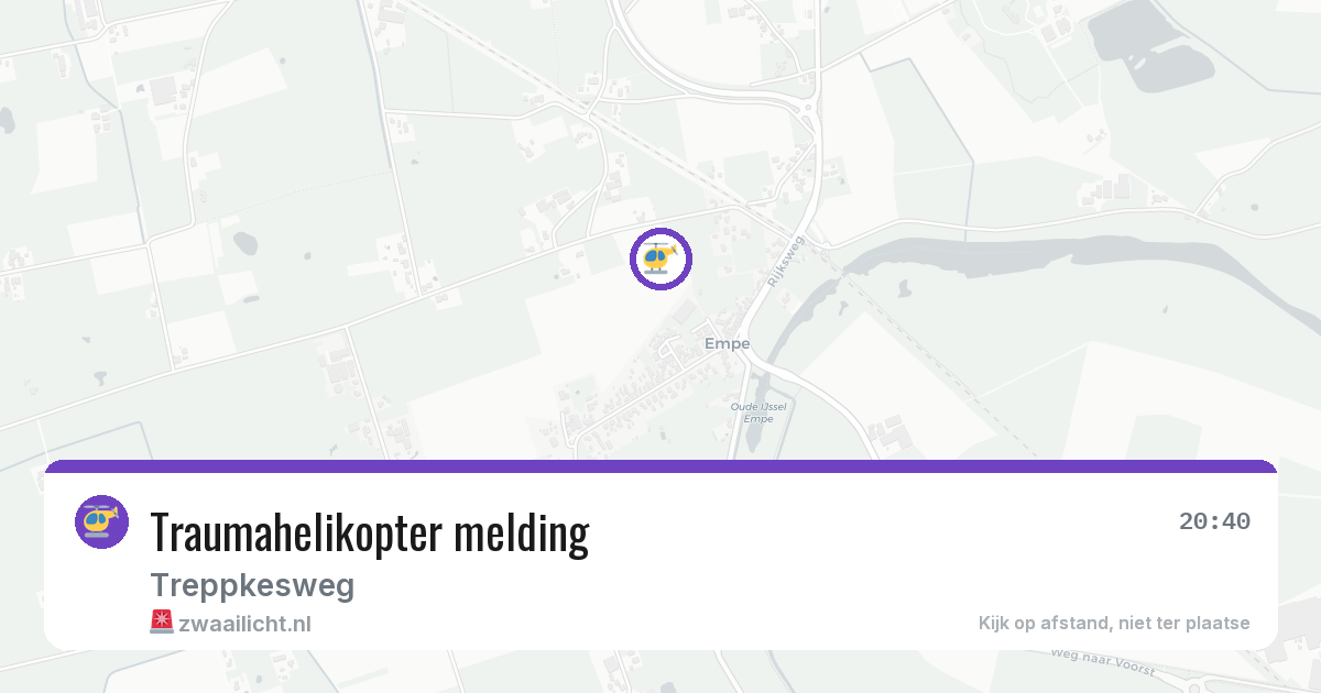 Traumahelikopter melding — 12 jul 2026