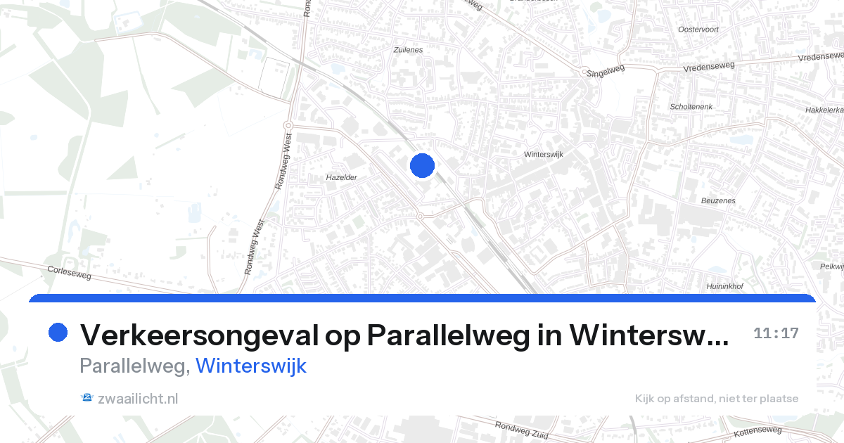 Verkeersongeval op Parallelweg in Winterswijk — 12 feb 2026