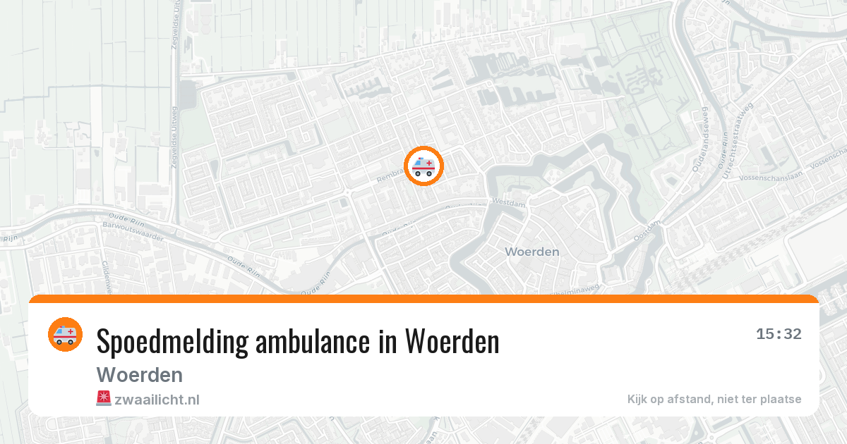 Spoedmelding ambulance in Woerden — 22 apr 2026