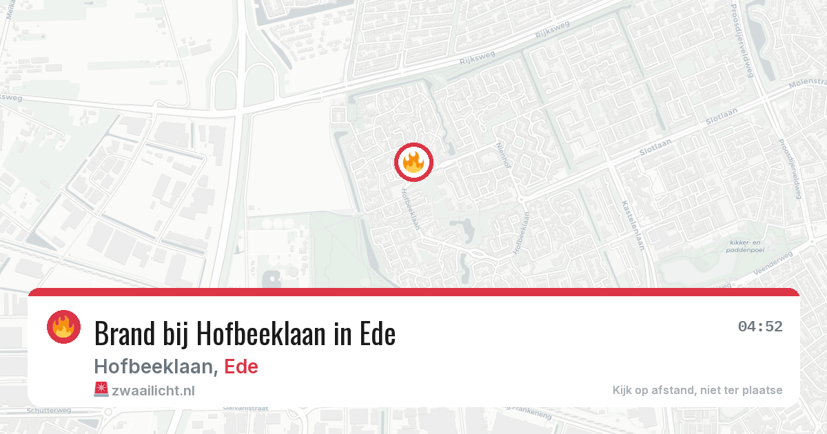 Brand bij Hofbeeklaan in Ede — 25 mrt 2026