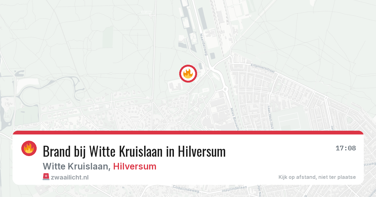 Brand bij Witte Kruislaan in Hilversum — 12 aug 2026