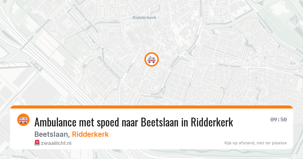 Ambulance met spoed naar Beetslaan in Ridderkerk — 26 jun 2026