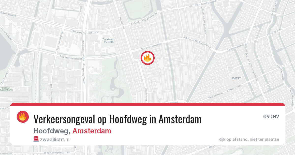 Verkeersongeval op Hoofdweg in Amsterdam — 7 apr 2026