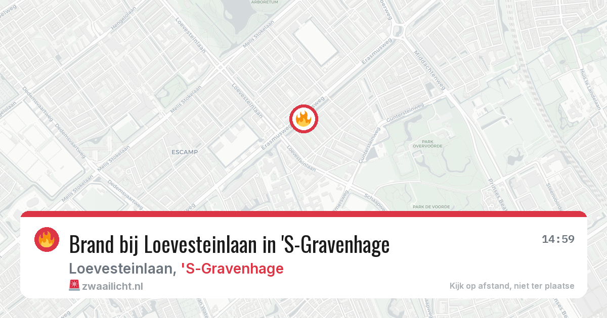 Brand bij Loevesteinlaan in 'S-Gravenhage — 26 jun 2026