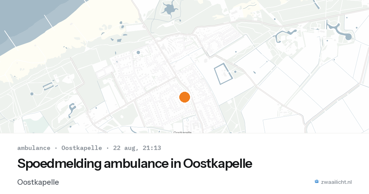 Spoedmelding ambulance in Oostkapelle — 22 aug 2026