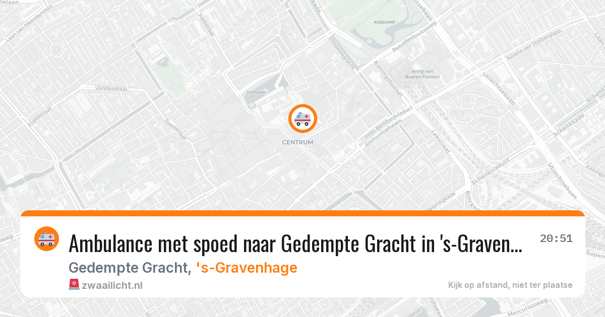 Ambulance met spoed naar Gedempte Gracht in 's-Gravenhage — 23 mrt 2026
