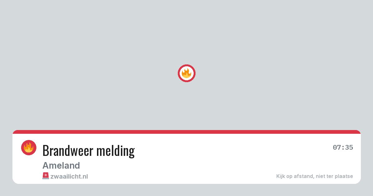 Brandweer melding — 17 mei 2026