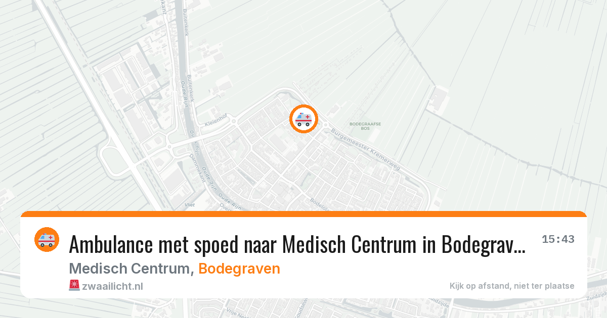 Ambulance met spoed naar Medisch Centrum in Bodegraven — 3 jul 2026