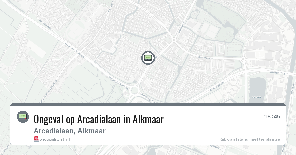 Ongeval op Arcadialaan in Alkmaar — 28 feb 2026