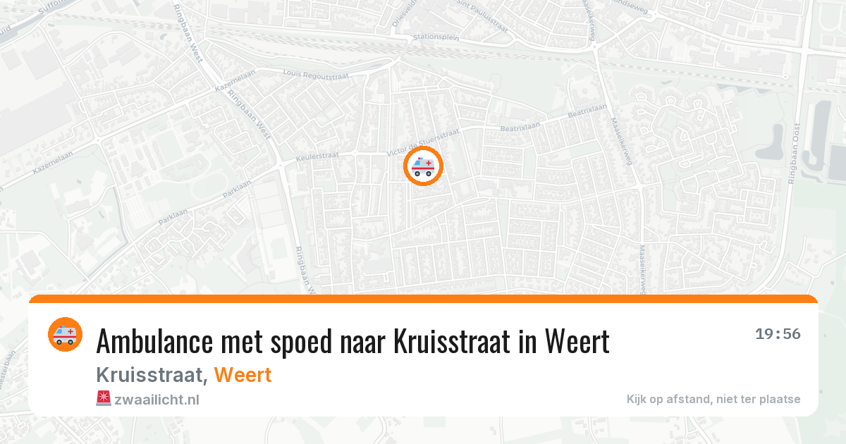 Ambulance met spoed naar Kruisstraat in Weert — 18 jun 2026