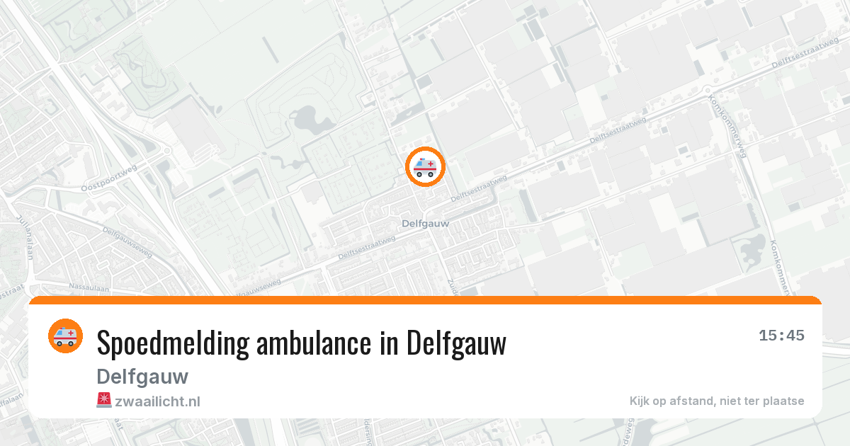 Spoedmelding ambulance in Delfgauw — 31 mrt 2026