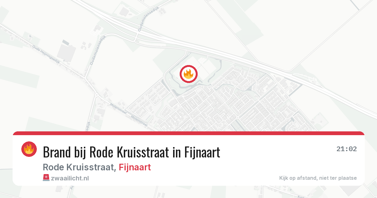 Brand bij Rode Kruisstraat in Fijnaart — 25 jun 2026