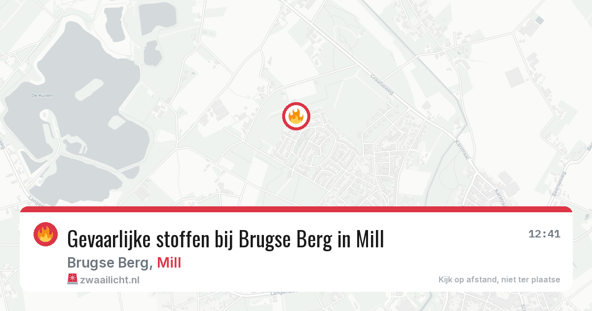 Gevaarlijke stoffen bij Brugse Berg in Mill — 30 mrt 2026