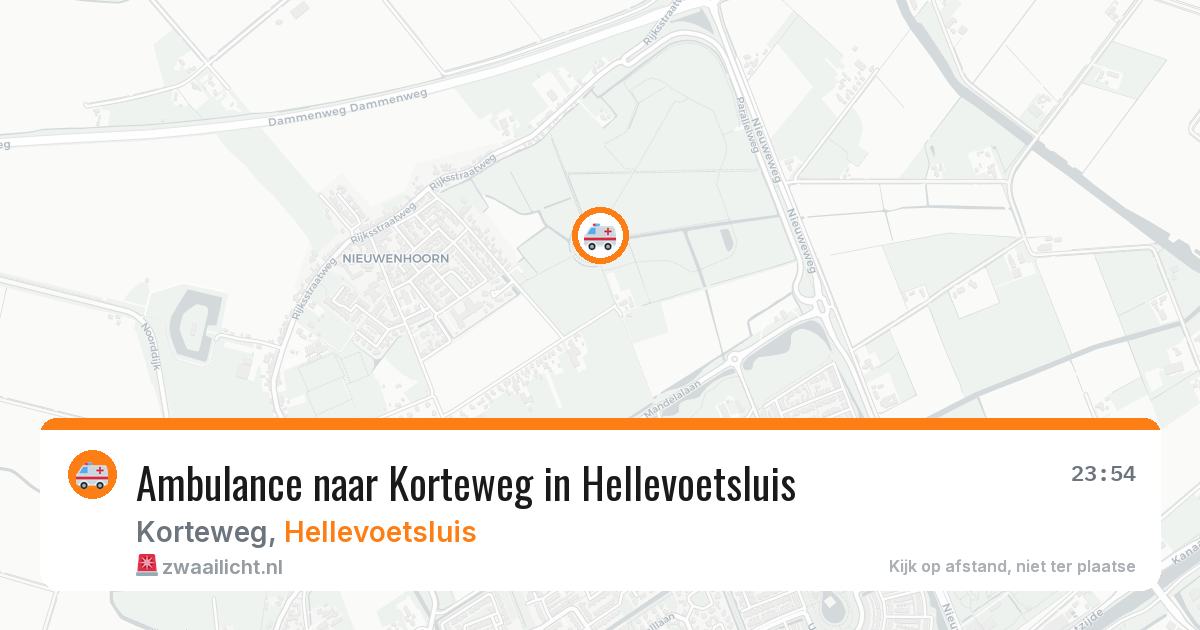 Ambulance naar Korteweg in Hellevoetsluis — 18 jul 2026