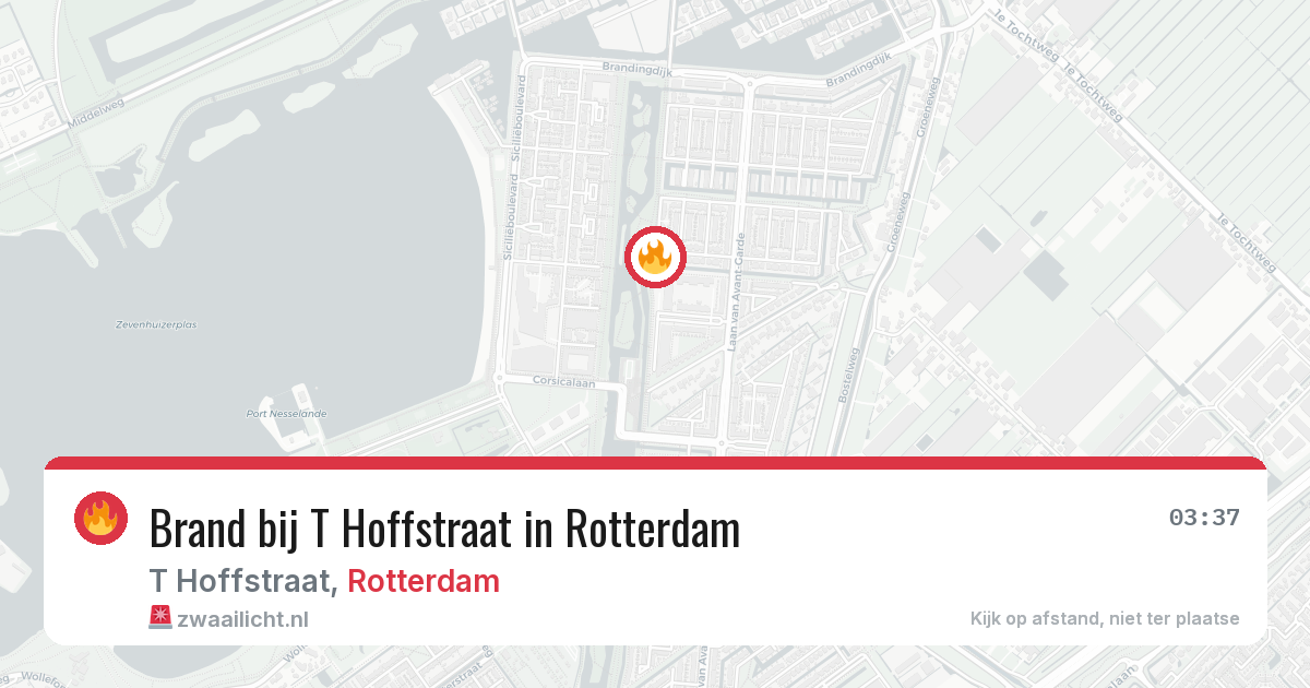 Brand bij T Hoffstraat in Rotterdam — 22 mei 2026