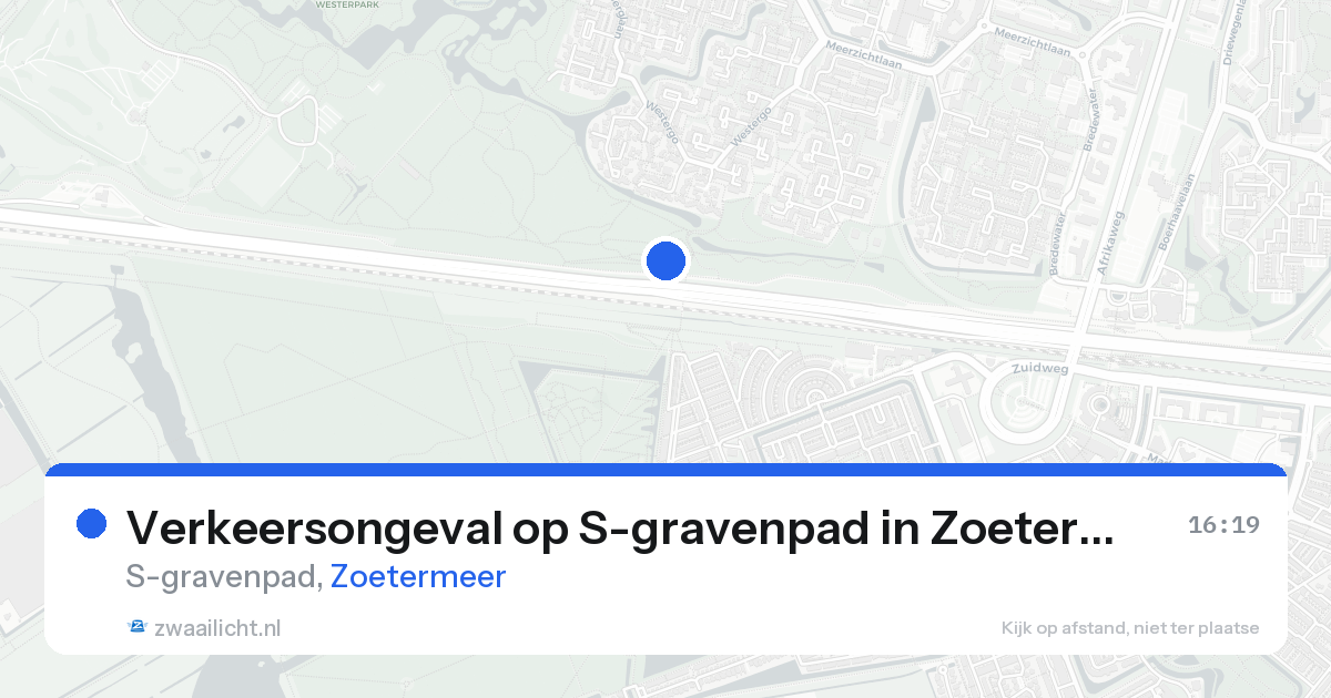 Verkeersongeval op S-gravenpad in Zoetermeer — 18 mrt 2026