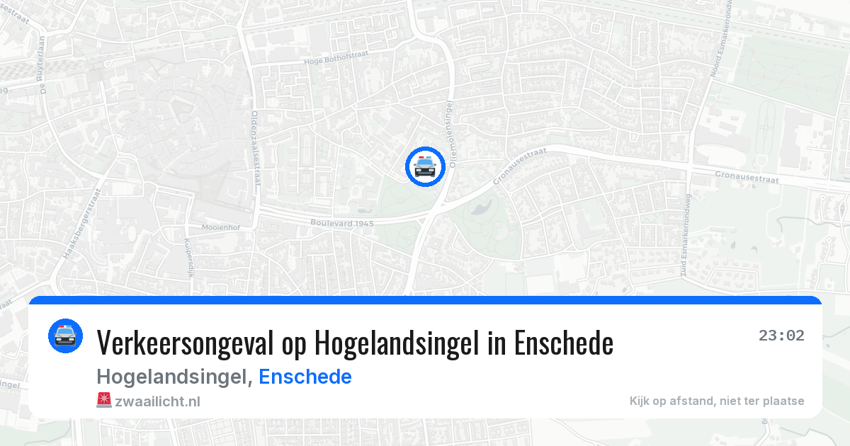 Verkeersongeval op Hogelandsingel in Enschede — 8 jul 2026