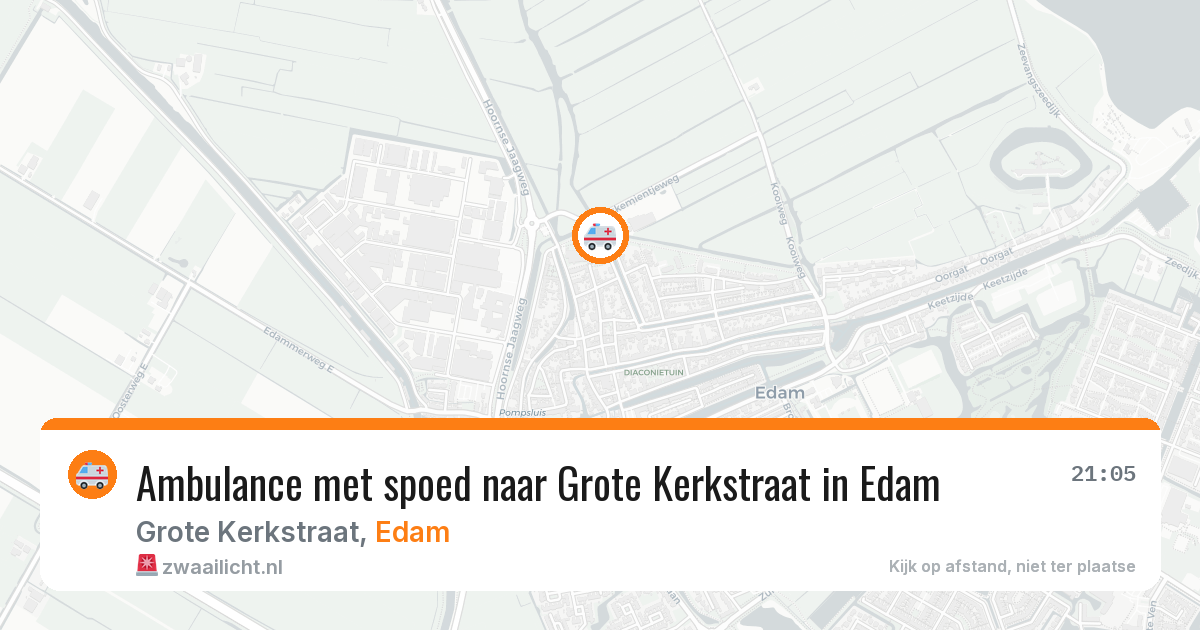 Ambulance met spoed naar Grote Kerkstraat in Edam — 9 apr 2026