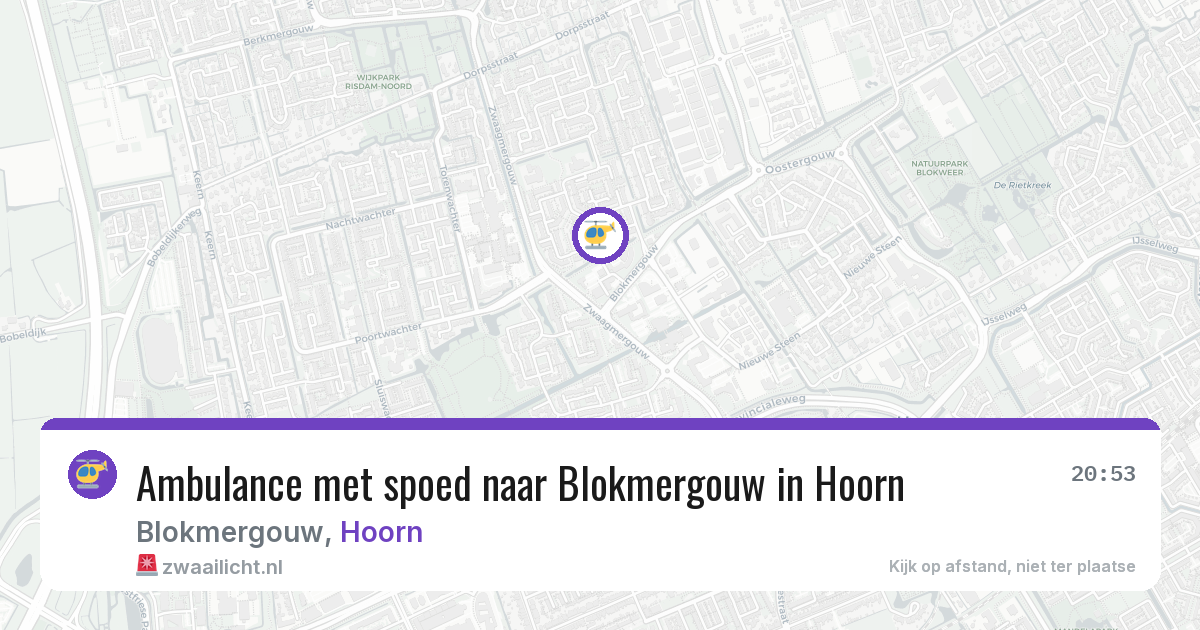 Ambulance met spoed naar Blokmergouw in Hoorn — 10 feb 2026
