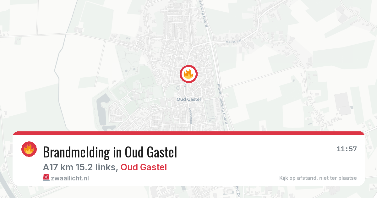 Brandmelding in Oud Gastel — 15 apr 2026