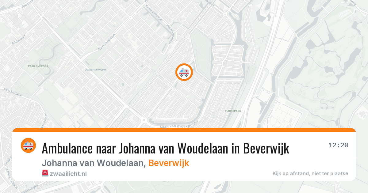 Ambulance naar Johanna van Woudelaan in Beverwijk — 29 jul 2026