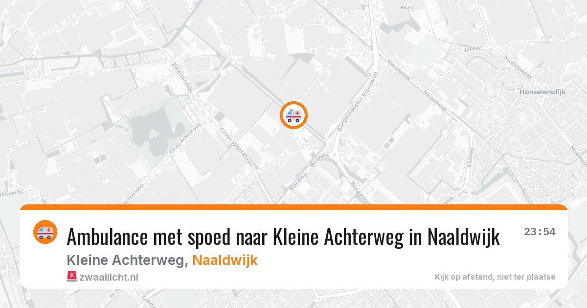 Ambulance met spoed naar Kleine Achterweg in Naaldwijk — 25 apr 2026