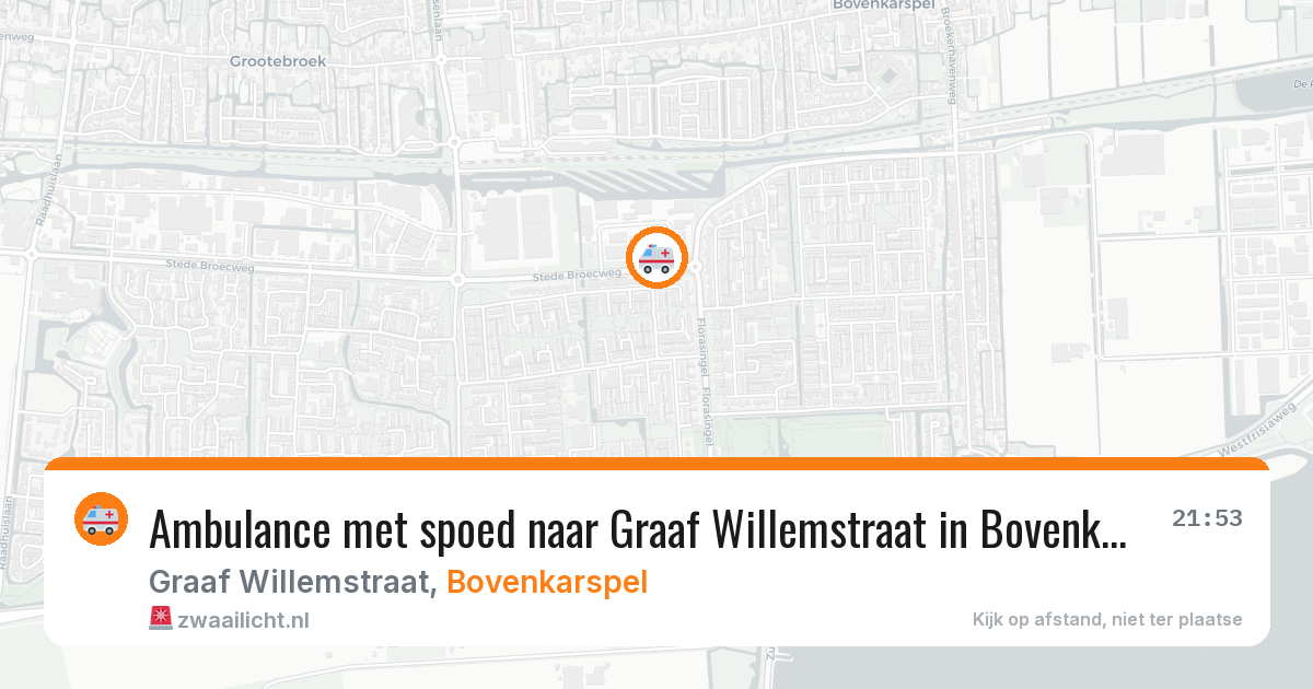 Ambulance met spoed naar Graaf Willemstraat in Bovenkarspel — 9 feb 2026