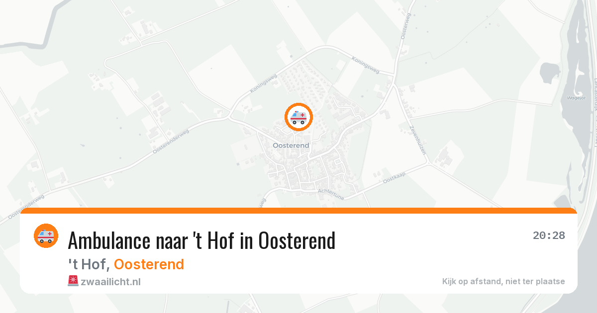 Ambulance naar 't Hof in Oosterend — 2 jun 2026