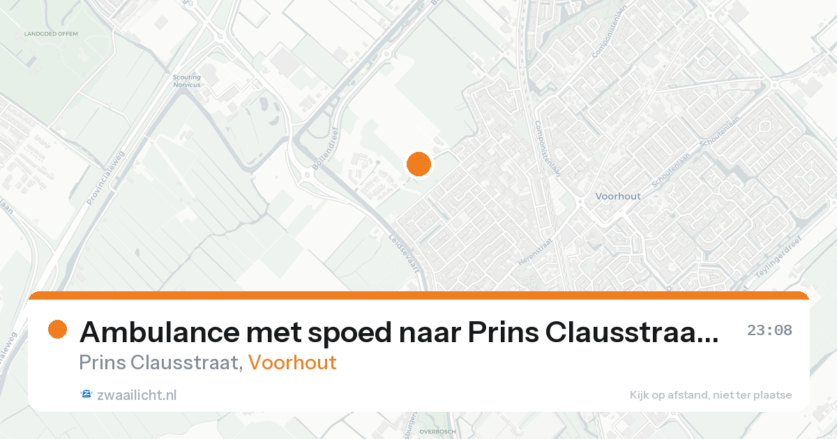 Ambulance met spoed naar Prins Clausstraat in Voorhout — 15 jun 2026