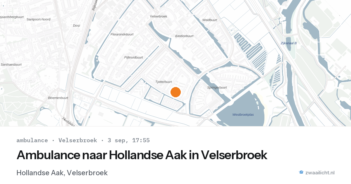 Ambulance naar Hollandse Aak in Velserbroek — 3 sep 2026