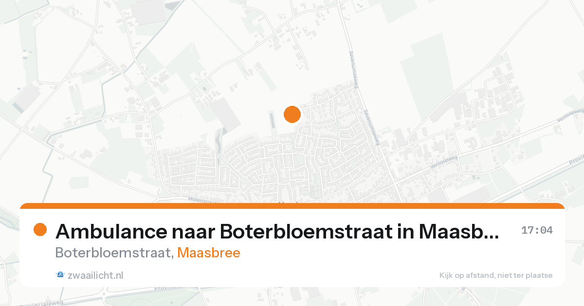 Ambulance naar Boterbloemstraat in Maasbree — 17 aug 2026