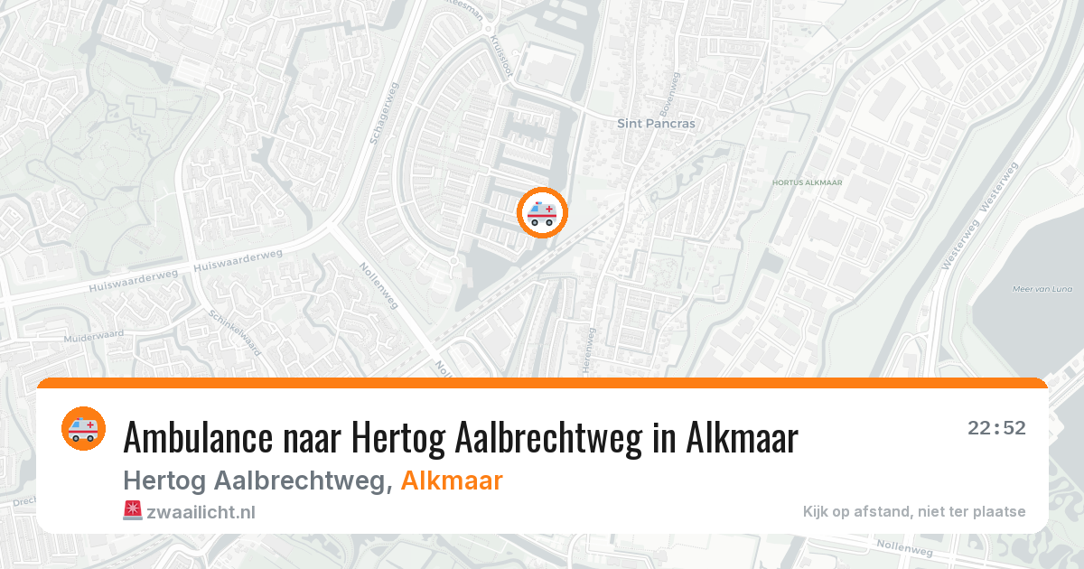 Ambulance naar Hertog Aalbrechtweg in Alkmaar — 31 jul 2026