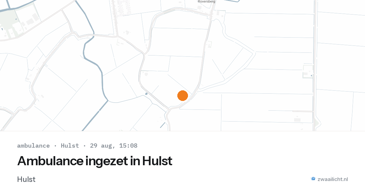 Ambulance ingezet in Hulst — 29 aug 2026