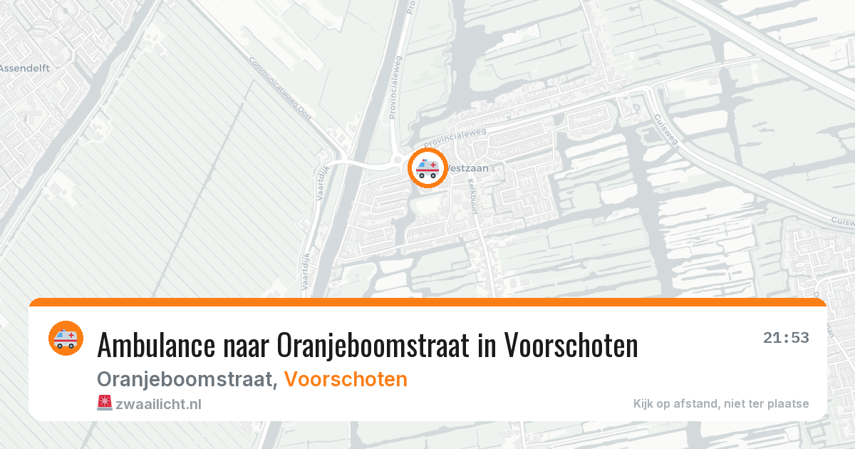 Ambulance naar Oranjeboomstraat in Voorschoten — 29 jan 2026