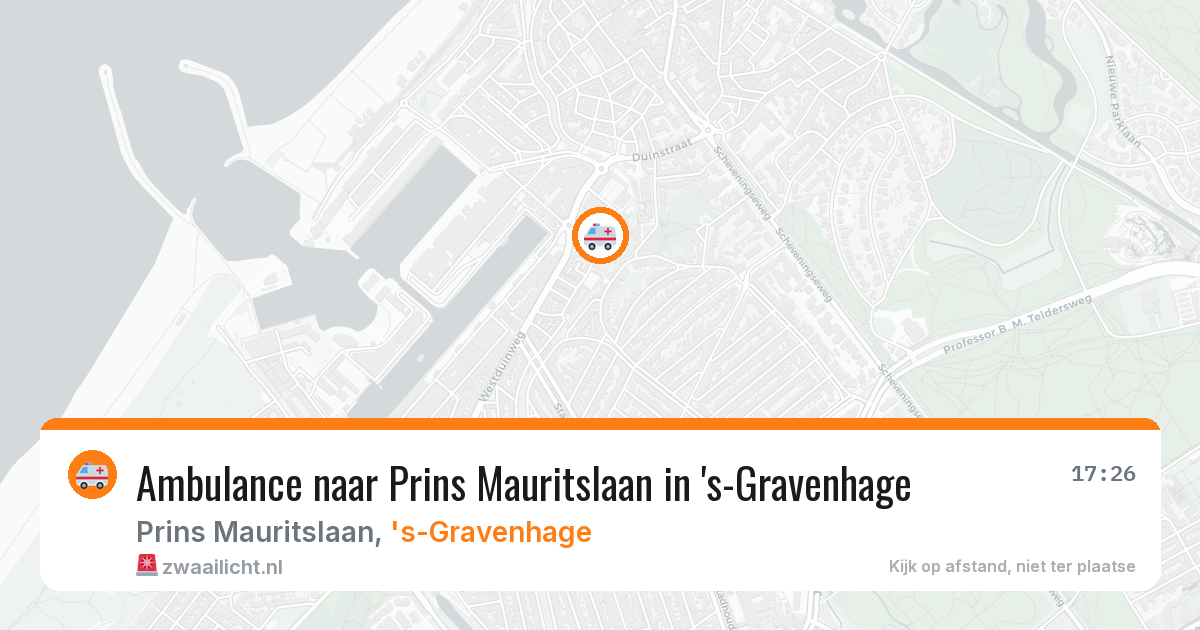 Ambulance naar Prins Mauritslaan in 's-Gravenhage — 30 mei 2026