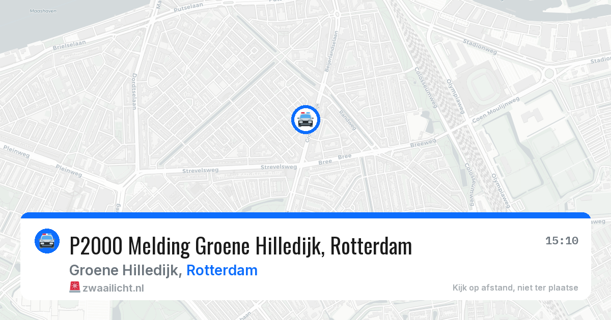 P2000 Melding Groene Hilledijk, Rotterdam — 17 jul 2026