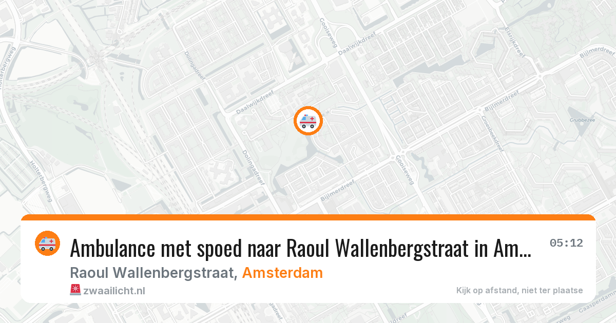 Ambulance met spoed naar Raoul Wallenbergstraat in Amsterdam — 29 mei 2026