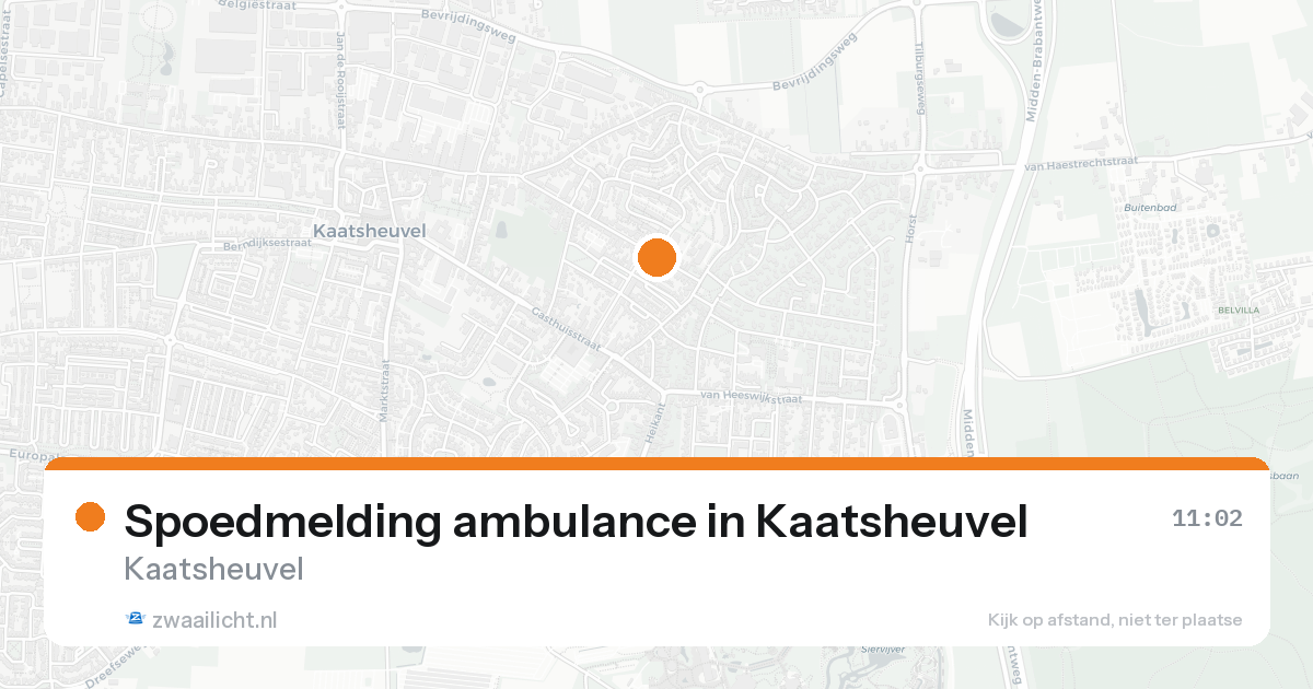 Spoedmelding ambulance in Kaatsheuvel — 15 aug 2026