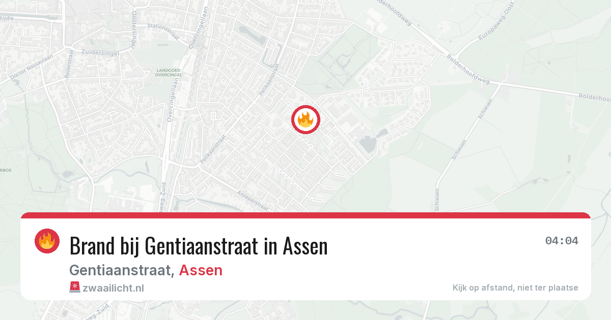 Brand bij Gentiaanstraat in Assen — 28 mrt 2026