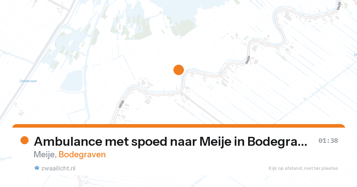 Ambulance met spoed naar Meije in Bodegraven — 27 aug 2026