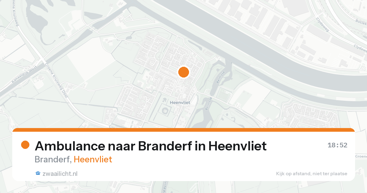Ambulance naar Branderf in Heenvliet — 22 aug 2026
