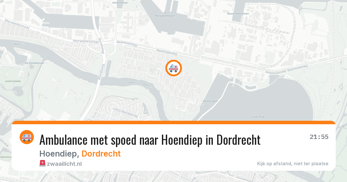 Ambulance met spoed naar Hoendiep in Dordrecht — 20 mei 2026