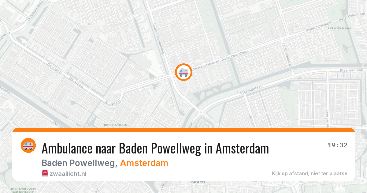 Ambulance naar Baden Powellweg in Amsterdam — 3 jul 2026