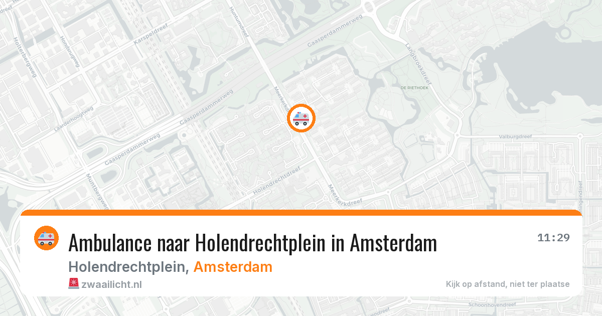Ambulance naar Holendrechtplein in Amsterdam — 11 mei 2026