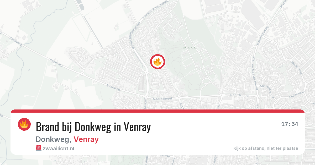 Brand bij Donkweg in Venray — 16 jul 2026