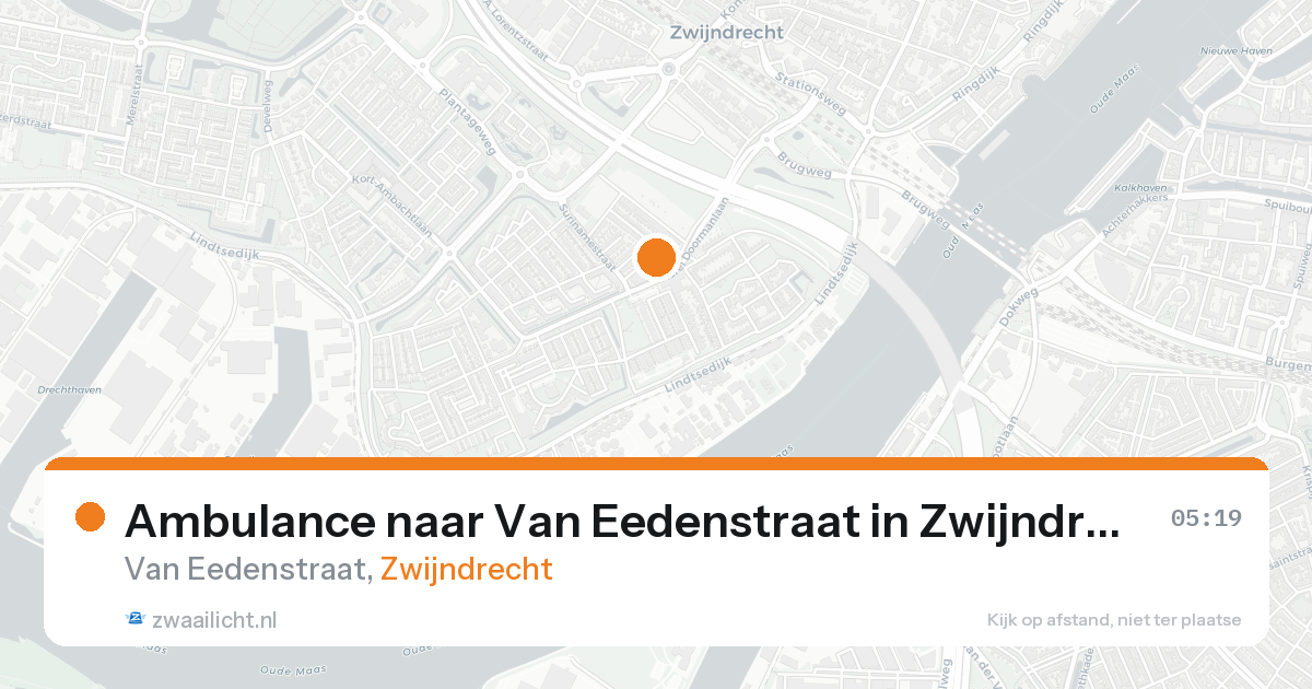 Ambulance naar Van Eedenstraat in Zwijndrecht — 19 aug 2026