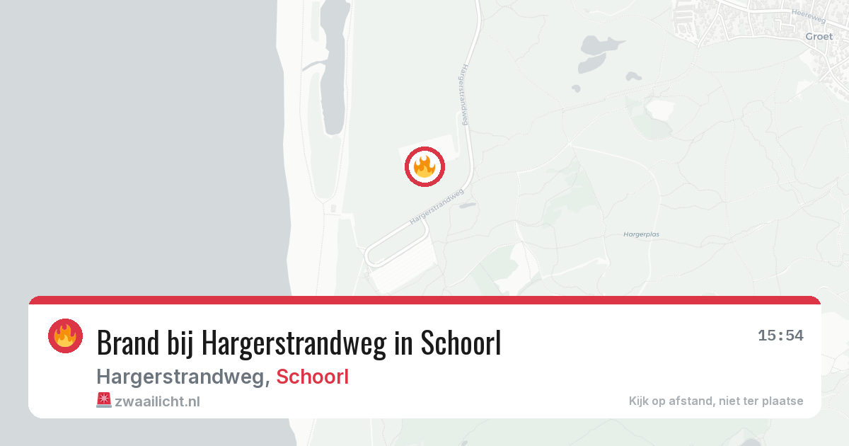 Brand bij Hargerstrandweg in Schoorl — 5 jul 2026