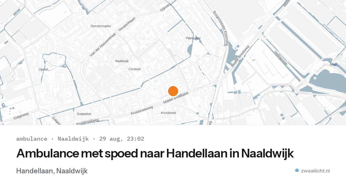 Ambulance met spoed naar Handellaan in Naaldwijk — 29 aug 2026