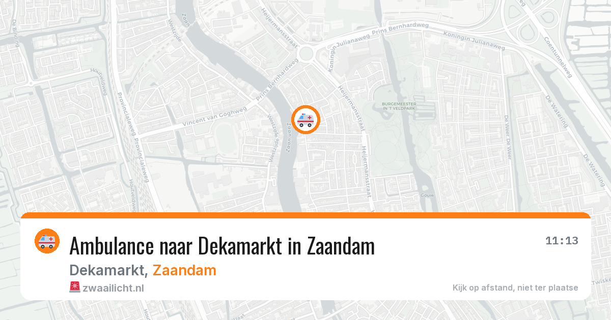 Ambulance naar Dekamarkt in Zaandam — 20 jun 2026